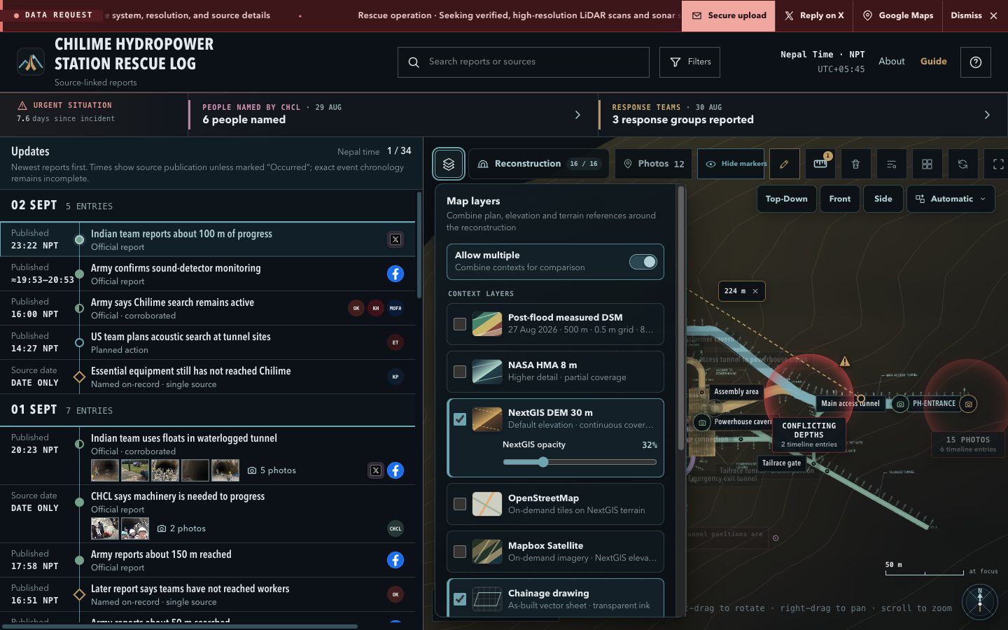 Desktop map with the Layers panel open